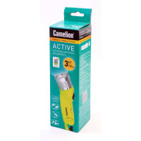Фонарь Camelion LED51534, желтый, LED 3W SEOUL глуб 30м, 4xLR6, дайв, пласт+алюм., блистер 13360
