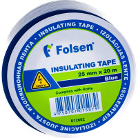 Изоляционная лента FOLSEN 25мм x 20м, синяя 012602