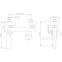 Смеситель для ванны Rossinka RS34-31