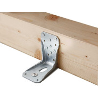 Перфорированный угол ALBERTS 95х85х65х4 с боковыми ребрами жесткости и направляющей 330842