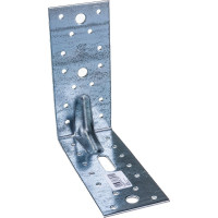 Перфорированный уголок ALBERTS усиленный, оцинкованный 150х150х65х2,5 мм 335724