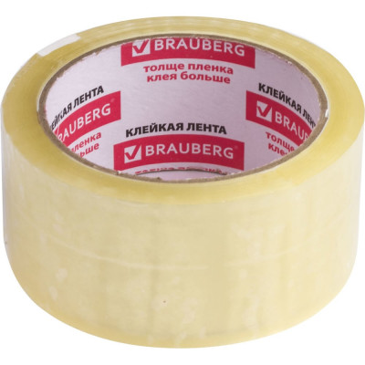 Клейкие ленты BRAUBERG 48 мм х 60 м, упаковочные, комплект 6 шт., прозрачные, 440071
