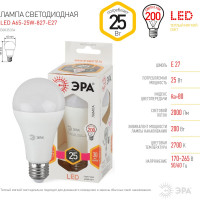 Светодиодная лампа ЭРА LED A65-25W-827-E27, груша, теплый Б0035334