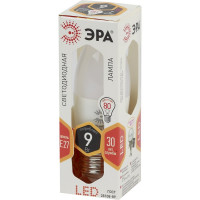 Светодиодная лампа ЭРА LED B35-9W-827-E27 диод, свеча, тепл Б0027971