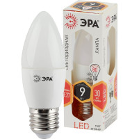 Светодиодная лампа ЭРА LED B35-9W-827-E27 диод, свеча, тепл Б0027971