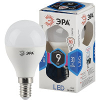 Светодиодная лампа ЭРА LED P45-9W-840-E14 диод, шар, нейтр Б0029042