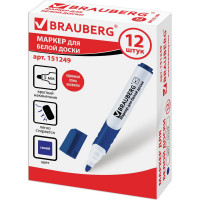 Маркер для доски SOFT, резиновая вставка, 5 мм, синий, BRAUBERG 151249