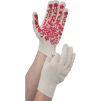 Перчатки х/б с ПВХ покрытием Gigant Цветы 13 класс вязки, 10 пар G-095