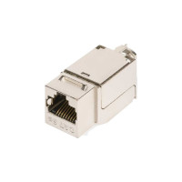 Модуль-вставка NIKOMAX типа Keystone, полный экран, металлик NMC-KJSD2-FT-MT