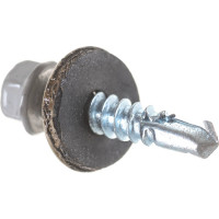 Кровельный саморез Качественный КРЕПЕЖ серый, 5.5х25 мм, RAL 7004, 50 шт. 0200147 КЧ