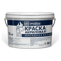 Акриловая фасадная краска Goodhim TN M1 БЕЛАЯ, 14 кг 78675