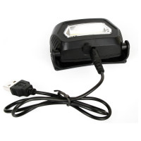 Налобный аккумуляторный фонарь, черный, COB 3Вт, 3 режима, пластик Ultraflash LED5359 13803
