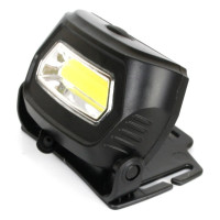 Налобный аккумуляторный фонарь, черный, COB 3Вт, 3 режима, пластик Ultraflash LED5359 13803