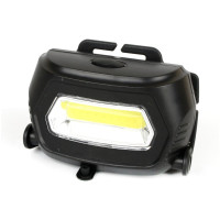 Налобный аккумуляторный фонарь, черный, COB 3Вт, 3 режима, пластик Ultraflash LED5359 13803