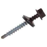 Кровельный саморез ГОСКРЕП 4.8х28 RAL 8017 коричневый шоколад, 70 шт., пл.конт. 280 мл 2-0017350