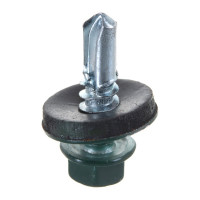 Кровельный саморез ГОСКРЕП 5.5х19 RAL 6005 зеленый мох, 70 шт., пл.конт 280 мл 2-0018260