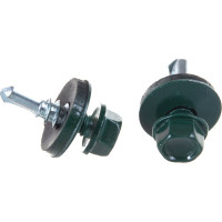 Кровельный саморез ГОСКРЕП 5.5х19 RAL 6005 зеленый мох, 70 шт., пл.конт 280 мл 2-0018260