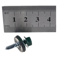 Кровельный саморез ГОСКРЕП 5.5х19 RAL 6005 зеленый мох, 70 шт., пл.конт 280 мл 2-0018260