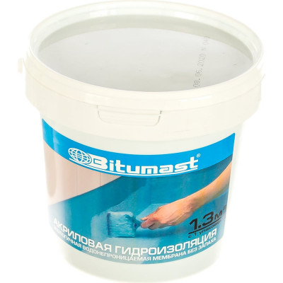Акриловая гидроизоляция 1.3 кг Bitumast 4607952900394