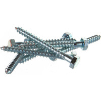 Шуруп Саморезик 10х100 шестигр, оцинк. DIN 571 30шт DIN571-10/100-30