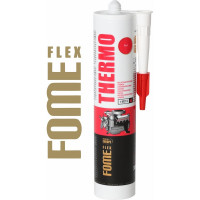 Силиконовый высокотемпературный герметик FOME FLEX Thermo (красный; 315 градусов; 300 мл) 01-4-2-006