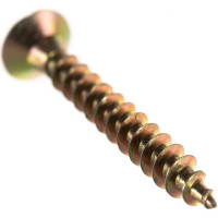 Шуруп для дерева Саморезик 4х30 универсальный потай, желтый цинк, Pz-2 1000шт SYZ-4х30-1000