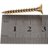 Шуруп для дерева Саморезик 4х30 универсальный потай, желтый цинк, Pz-2 1000шт SYZ-4х30-1000