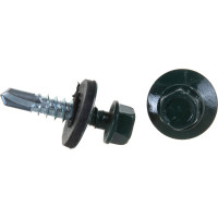 Кровельный саморез Bohrer 5,5х25 RAL6005 зелёный мох 250шт SKRAL6005-5,5х25 -250