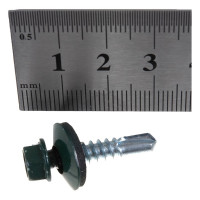 Кровельный саморез Bohrer 5,5х25 RAL6005 зелёный мох 250шт SKRAL6005-5,5х25 -250