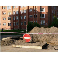 Оградительная лента Протэкт Эконом 250 п.м., 75мм, Бело-красная ЛО-250/75 Э б/кр