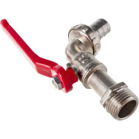 Кран водоразборный MasterProf 1/2" со штуцером 15мм., кран садовый, ручка ДС.020047.ИМ