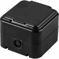 Розетка с заземляющим контактом STEKKER пластик АВС 250В 16А IP44 черная PST16-21-44 RA 32741