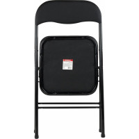 Складной стул для дома и офиса BRABIX  Golf CF-007 черный каркас, кожзам черный, 531565