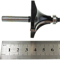 Фреза кромочная калевочная с нижним подшипником серия 1017 (50x25 мм; R18 мм; хвостовик 8 мм) Росомаха 801712