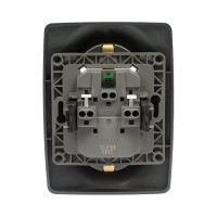 Розетка ЭРА 12-2106-12 2X2P E Schuko, 16A-250В, IP20, 12, графит Б0031234