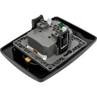 Розетка ЭРА 12-2106-06 2X2P E Schuko, 16A-250В, IP20, 12, чёрный Б0031233