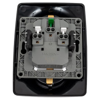 Розетка ЭРА 12-2106-06 2X2P E Schuko, 16A-250В, IP20, 12, чёрный Б0031233