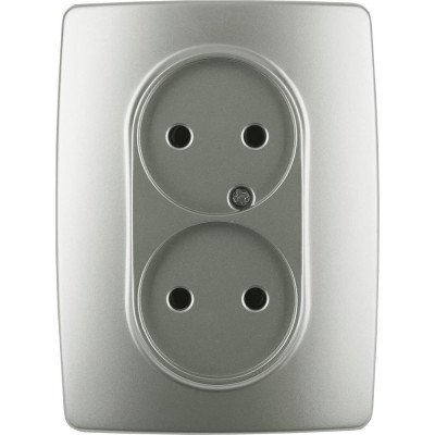 Розетка ЭРА 12-2107-15 2X2P, 16A-250В, IP20, 12, перламутр Б0031247