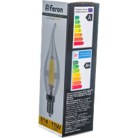 Светодиодная лампа FERON 11W 230V E14 2700K прозрачная, LB-714 38010