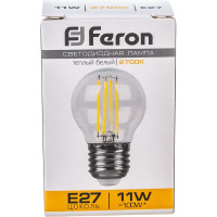 Светодиодная лампа FERON 11W 230V E27 2700K прозрачная, LB-511 38015
