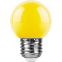 Светодиодная лампа FERON 1W 230V E27 желтый, LB-37 25879