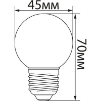 Светодиодная лампа FERON 1W 230V E27 желтый, LB-37 25879