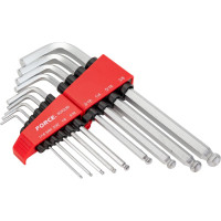 Набор Г образных дюймовых, средних шестигранников с шаром FORCE 5093LBS