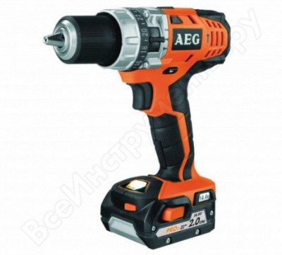 Aeg аккумуляторная дрель-шуруповерт compact bsb14c li-202c 4935443974