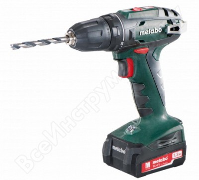 Metabo bs 14.4 акк.винт 2x1.3ач liion,патрон 10мм,sc60 602206500