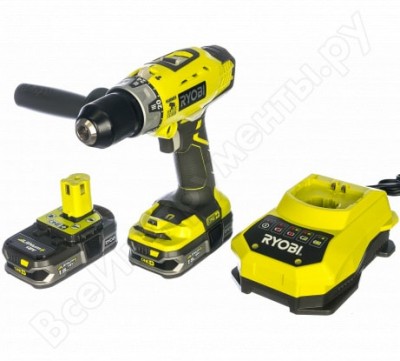 Ryobi ударная дрель-шуруповерт 18v li-ion 2-скор. 2х аккум. 1.5aч r18pd-ll15s