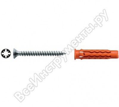 Mungo дюбель нейлоновый c шурупом mq-s 10x50 6 шт. 1380053b