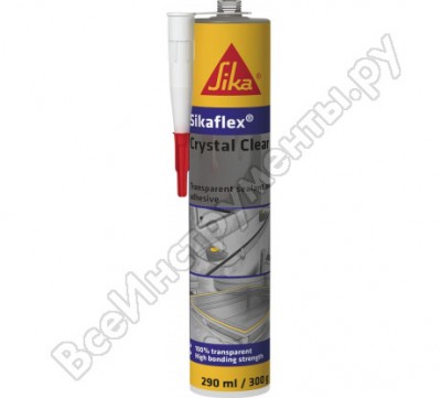 Sika прозрачный монтажный клей герметик flex crystal clear 300ml 305