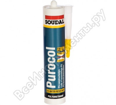 Soudal конструкционный клей пурокол бесцветный 103955