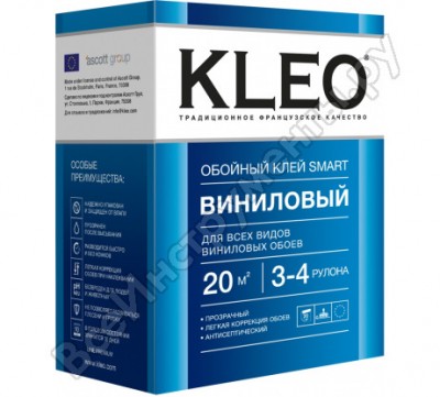 Kleo клей для виниловых обоев, сыпучий 020 smart 3-4